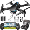 Load image into Gallery viewer, Mini Drone with Camera - Drones for Kids Adults, 1080P HD Foldable Drone with Stable Hover, Auto-Follow, Trajectory Flight, Gravity Control, 90° Adjustable Lens, One Key Take Off/Land, 3D Flip
